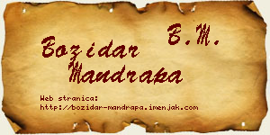 Božidar Mandrapa vizit kartica